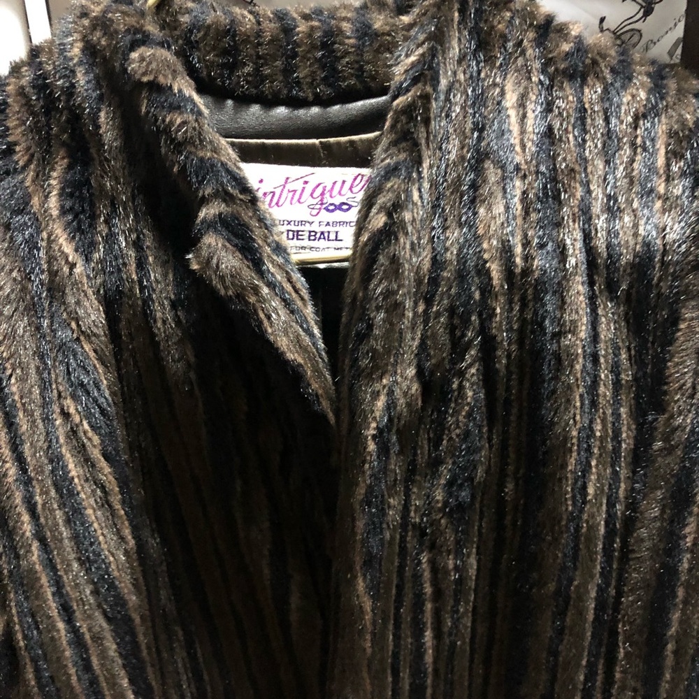 Vintage Intrigue Faux Fur Luxury Fabric Coat